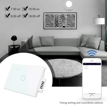 1234 Gang 2/3Way WiFi, Dotykový Spínač AC 100v220v Wall Light Switch, Smart Home Zigbee Bezdrôtové Diaľkové Ovládanie Tuya App NÁS Štandardom