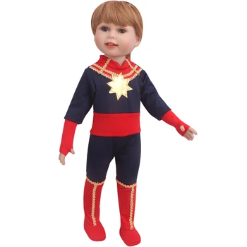 18-palcové Dievčatá bábiky oblečenie Superman kostým na Halloween Americký novorodenca sukne Baby hračky fit 43 cm bábiky baby c816