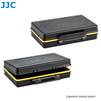 JJC Fotoaparát Batérie Prípade Pre Canon LP-E6 LP-E8 LP-E12 LP-E17 NB-13L Držiak Pamäťovej Karty sa Hodí SD Kartu x2 MSD Karty x4 Karty XQD x2