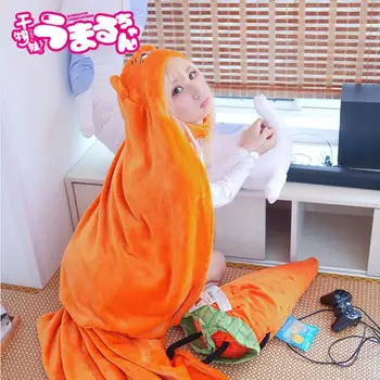 Himouto Umaru Chan Plášť Anime Umaru-chan Doma Umaru Cosplay Kostým Flannels Peleríny Deka Sleepwear Mäkké Cape Hoodie