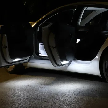 2 ks Pre Tesla Model 3 X S-2018 Príslušenstvo Auto LED Dvere, Osvetlenie batožinového priestoru Boot Footwell Lampy Rukavice Box Indikátor Osvetlenia