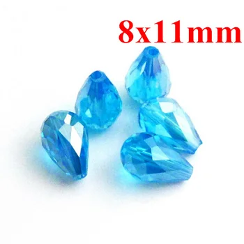Doprava zadarmo AAA Najvyššej Kvality 8x11mm 5500 slza krištáľové sklenené korálky jazero blue AB farba 200pcs/veľa T8110404AB