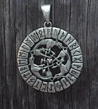 Kúzlo Wolf Pack náhrdelník Škandinávskych talizman jewerly Viking prívesok Viking Runy Runic SanLan