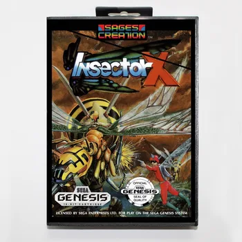Insector-X Hra, Kazety 16 bit MD Hra Karty S Retail Box Pre Sega Mega Drive Pre Genesis