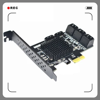 PCI-E SATA, 2X 4X 8X 16X PCI-E Karty PCI Express SATA 3.0 8-Port SATA III 6Gbps Rozšírenie Adaptér s SATA Dátový Kábel