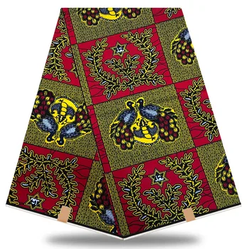 2020 Najnovšie Bavlna Afriky vosk Textílie Ghana Vosk Pre svadobné šaty Vysokej Kvality Nigéria Vosk Patchwork Šitie 6 metrov XE-016