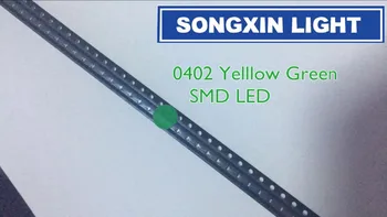 1000pcs SMD 0402 LED Čip Žltá Zelená Povrchová Montáž SMT Korálky (1005) svetelná Dióda LED Lampa