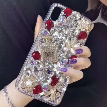 Bling Krásne Crystal Diamanty Drahokamu 3D Kamene Telefón puzdro Pre Iphone 6 7 8 Plus XS XR MAX Pre Samsung Galaxy S5 S8 S9