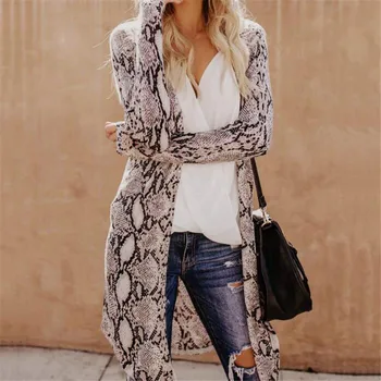 2020 Nové Streetwear Ženy Dlhý Rukáv Cardigan Leopard Kimono Šatkou Voľné Topy, Blúzky, Kabát Bunda