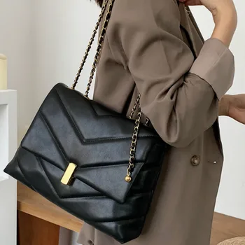 Ženské Dizajnér Kabelka Reťazca Ramenný Messenger Taška Elegantné Ženy Veľké Tote Bag 2020 Módy Nové Vysoko Kvalitnej PU Kože