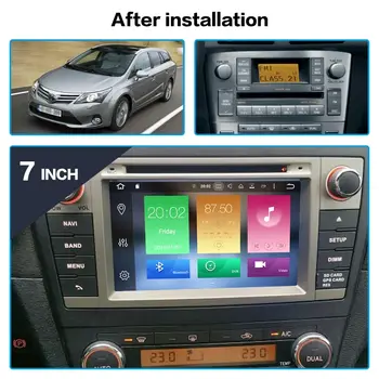 Android10.0 4+64GB Auto DVD Prehrávač Autoradio pre Toyota Avensis T27 2009-Mapy GPS Navigácie Stereo Auto vedúci jednotky multimediálne