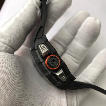 Pánske luxusné Mechanické Kostra sledovať uhlíkových vlákien prípade Čiernej Gumy popruh RM11-03 Top kvalita 1:1 hodinky AAA