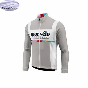MORVELO Cyklistika Dres Mužov Zimné Thermal Fleece Cyklistické Oblečenie triatlon Dlhý rukáv maillot ropa ciclismo hombre