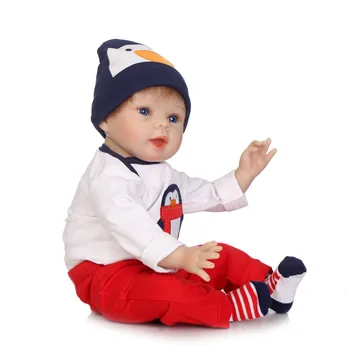 NPK 22 inch 55 cm silikónový reborn bábiky veľkoobchod realisticky dieťa boys dieťa módne bábiky Vianočný darček
