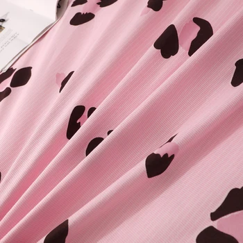 Ružová Leopard Tlač Bavlnená posteľná bielizeň Sady ženy Posteľ Nastaviť Perinu Posteľ List Kryt Nastaviť vankúš Juhovýchodnej Ázie štýl