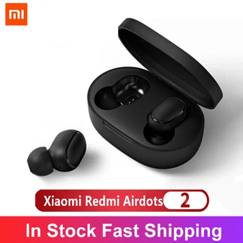 Pôvodný Xiao Redmi Airdots 2 Bezdrôtové Bluetooth 5.0 TWS Slúchadlá Hifi Stereo Bass Earphoens Headset TWS Bezdrôtové Slúchadlá