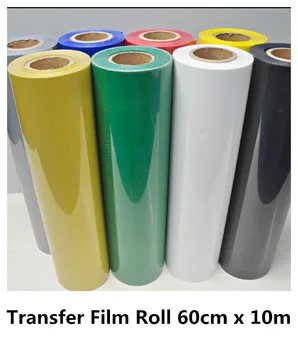 0.6*10m Veľkoobchod Hot Peeling PVC Vinyl Prenos Tepla Film Roll T-Shirt Transfer Film