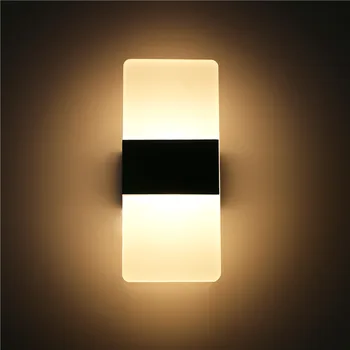 3W LED Akrylátové Nástenné svietidlo AC85-265V Obdĺžnik Stenu Sconce Obývacia Izba, Spálňa Pozadí Steny Chodby Nástenné Svietidlo NR-47