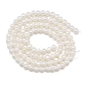 Prírodné Sladkovodné Perly Korálky 3-4 mm Vysoko Kvalitný Punč Voľné Korálky pre DIY Ženy Elegantný Náhrdelník Náramok Šperky Robiť