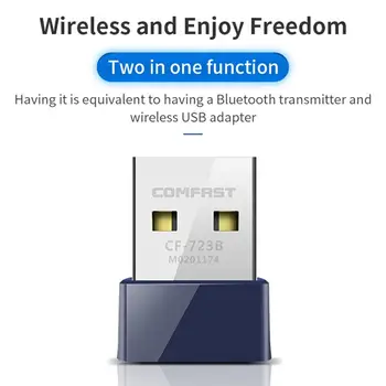 COMFAST CF-723B Bluetooth, WiFi 2v1 Bezdrôtový Adaptér 150Mbps Bluetooth 4.0 Wireless Network Karta pre PC, Telefón, Bluetooth Zariadenia
