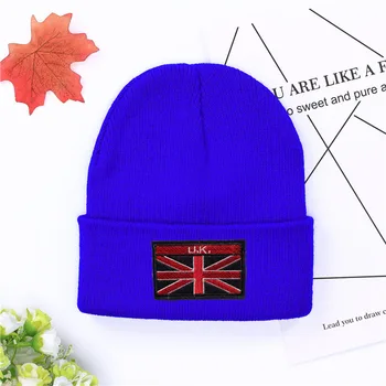 2019 Novej britskej Vlajky Pletený Hat Zimné Čiapky Bežné Čiapočku Pre Mužov, Ženy Módne Pletené Zimné Klobúk Hip-hop Skullies Klobúk