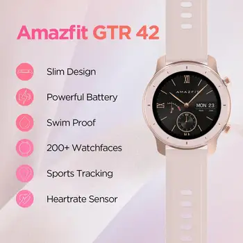 Na Sklade Globálna Verzia Amazfit GTR 42mm dámske hodinky 5ATM Smartwatch 12 Dní Batérie GPS Music Control Pre Android, IOS telefón