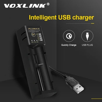 VOXLINK nabíjačka 18650 Inteligentné nabíjanie USB micro Plug 26650 21700 22650 14500 26500 Li-ion Nabíjateľnú Batériu, nabíjačku