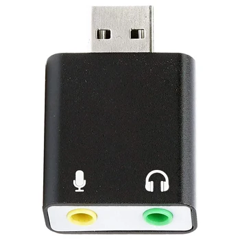 3,5 mm TRS Mikrofón USB 2.0 Stereo o Externé Zvukové Karty Adaptéra pre PC a Mac, USB Vstup na 3,5 mm TRS konektor pre Slúchadlá