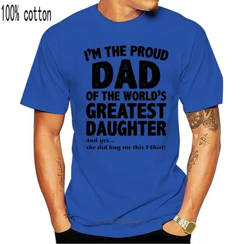 Hrdý Otec T-Shirt Dcéra Mens Zábavné Otcov, Deň 40. Narodeniny 50. 60. 30.