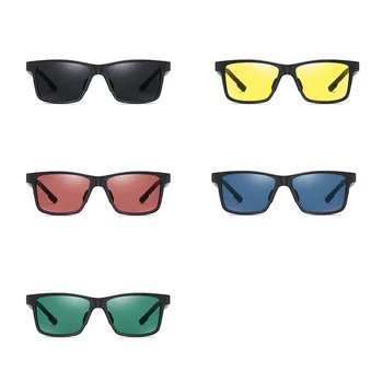 Klasická Móda Polarizované TR90 Námestie slnečné Okuliare Muži Ročník Nočné Videnie Jazdy Cestovné Slnečné Okuliare UV400 Okuliare Odtiene Eyeware