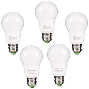 LED žiarovka, A60 E27 11W chladné biele svetlo 6400K, 880LM (5-jednotky) [Trieda Energetickej Účinnosti A +]