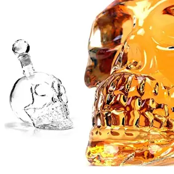 350/500/1000ML Crystal Skull Fľašu Vodky Lebky Výstrel Sklenená Fľaša S Korkovou Lebka Hlavy Sklenená Karafa Na Whisky Víno, Liehoviny