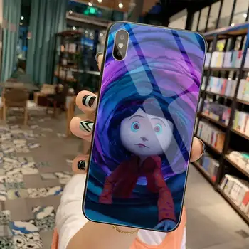 Coraline a magické dvere Mäkký Kryt Telefónu Tvrdeného Skla Pre iPhone 11 Pro XR XS MAX 8 X 7 6 6 Plus SE 2020 prípade