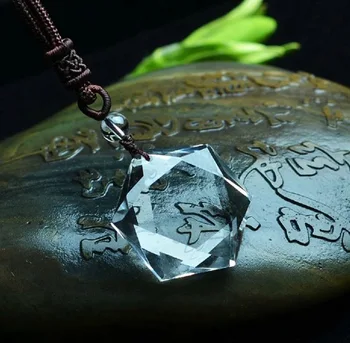 Drop shipping Čierna Obsidián prívesok náhrdelník obsidian hviezda RongDe prívesok Šťastie, Láska Krištáľové Šperky S voľným Lano