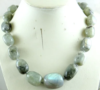 Prírodný kameň, Kremeň lapis lazuli labradorit Štrk, Kameň Korálkový náhrdelník Náhrdelníky Ženy Boho Choker Moc Šperky