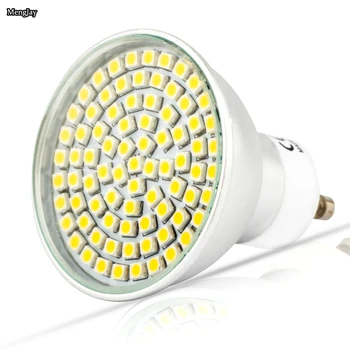 4X GU10 LED Žiarovka 5W AC 195-240v Pozornosti 80 ks SMD 3528 Bodové Žiarovky, Hliníkový LED Žiarovky do Svetla Reflektorov, Vysoká kvalita