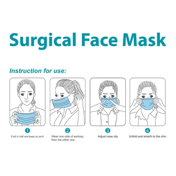 Víťaz Jednorazových Zdravotníckych Chirurgické Masky, Ochranné Priedušná Zdravie Masky pre Dospelých, Typu IIR, 3-Vrstvové, 50 KS/Box