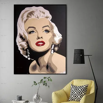 Wall art portrét Plagáty a Vytlačí Marilyn Monroe Abstraktné Maliarske Plátno Dekoratívne Obrázky na Obývacia Izba