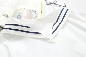 Ejqyhqr Nové Letné T-shirt Ženy Navy Námorník Golier Štýl Plášť T shirt Ženy Topy Roztomilý Japonské Školskú Uniformu Mori Dievča Kawaii