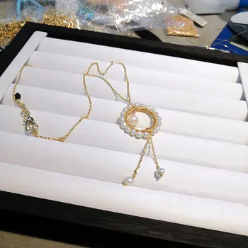 SINZRY ručné zlatá farba prírodné sladkovodné perly kolo strapec prívesok náhrdelníky elegantná dáma šperky
