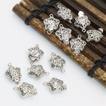 10pcs duté star tvar strieborná farba háčiky, svorky 12 mm vhodné pre náhrdelník&náramok reťazca diy šperky zistenia príslušenstvo B2851