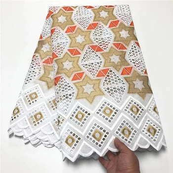 Najnovšie Čipky textílie 2020 Afriky Čipky S Výšivky Swiss Voile Čipky Textílie S Kamene 5yards