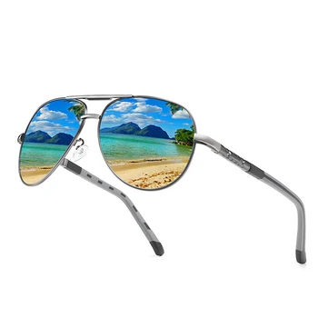 BISON DENIM Polarizované slnečné Okuliare UV400 Retro pánske slnečné Okuliare Jazdy Rybárske slnečné Okuliare pre Mužov 2020 oculos de sol masculino