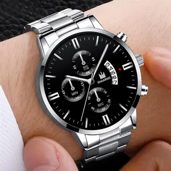 2020 Mužov luxusné obchodné Vojenské Quartz hodinky zlaté nehrdzavejúcej ocele kapela muži hodinky Dátum, kalendár muž hodiny Relogio priame