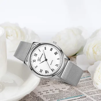 Ženeva Ženy Unisex Náramkové Hodinky Nové Módne Nerezovej Ocele, Quartz hodinky pre ženy, minimalistický sledovať žena lady hodinky