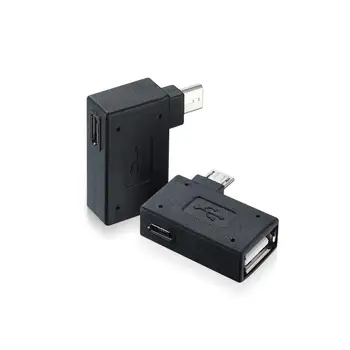 ZYF 2 ks Micro USB OTG Adaptér 90 Stupňov Doľava Šikmého s Micro USB Nabíjací Port pre PlayStaion Klasické, Raspberry Pi Nula