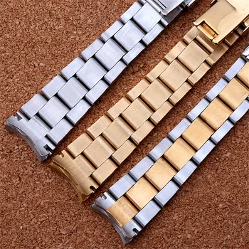 Príslušenstvo hodinky oceľové remienok muž 20 21 mm športové nepremokavé pre Rolex luxusný Skladacia spona celý pevný popruh ženy sledovať band