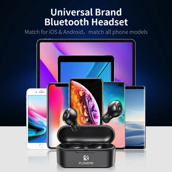FLOVEME TWS Bezdrôtové Bluetooth Slúchadlá Slúchadlá Pre iPhone Xiao Redmi jednoduché Dvojité Uchu Slúchadlá Headset Stereo Slúchadlá