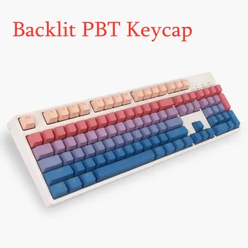 108 Kľúče PBT Keycap Nastaviť Podsvietená klávesa Caps Herné Klávesnice Keycaps Pre Mechanické Klávesnice Káblové pripojenie USB Na Klávesnici Počítača Čiapky