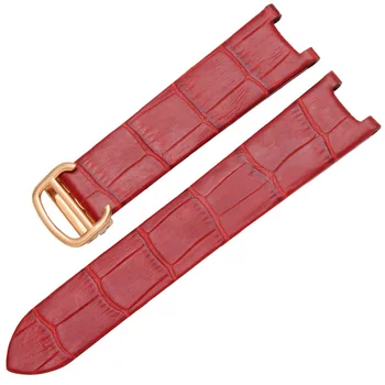 Originálne Kožené Watchband čierna červená hnedá Náramok Konkávne rozhranie Náhradný Popruh Pre Pasha mužské a ženské príslušenstvo hodinky